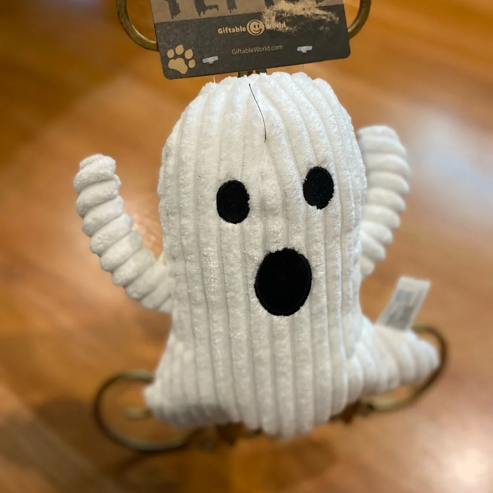 Brand New Giftable Ghost Dog Toy With Squeaker 9”.